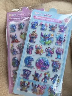 スティッチ 3Dステッカー 2枚セット