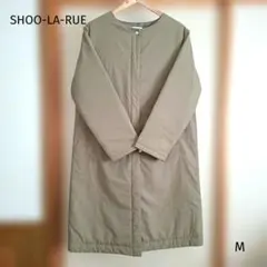 シューラルー ロングコート 薄め ゆったりくすみカーキ M