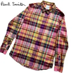 【現行タグ】ポールスミス 長袖シャツ マルチカラー チェック M