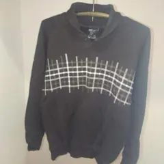 Backchannel チェック柄　ショールカラースウェット