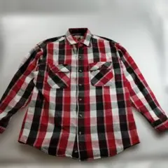 JEEP フランネルネルシャツ 赤黒チェック Made inUSA