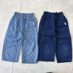 デニムボトムス 110サイズ 2色セット