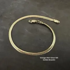 激渋　希少　ヴィンテージ　925 ゴールド　スネーク　ブレスレット　アンティーク