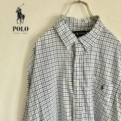 ◎RALPH LAUREN メンズ　長袖ボタンダウンシャツ　XXL D1X4
