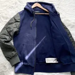 希少デザイン✨ディーゼル　パーカー　袖キルティング切替　ブレイブマン　S相当