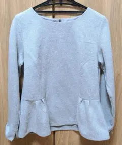 bonbon様専用　index ライトグレー ペプラムスタイル 長袖トップス