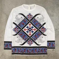 80s ヴィンテージ ペイズリー 総柄 レトロ 民族衣装vintage サイケのサムネイル