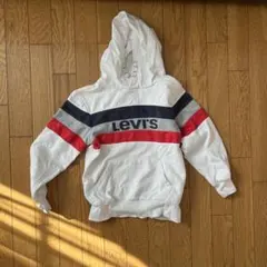 Levi's フード付きパーカー ホワイト/グレー/レッド