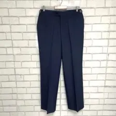 日本製　ウエストサイズ調整可能　スラックス　センタープレス　チャコールグレー