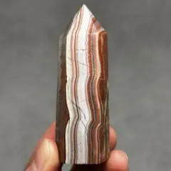 ④ 唯一無二　アメジスト　アゲート　共生　ポイント　六角柱　61g