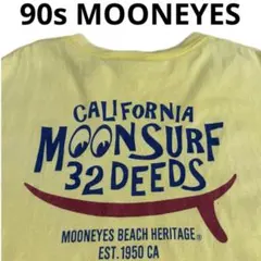 90s MOONEYES MOONSURF Tシャツ イエロー L 長瀬智也のサムネイル