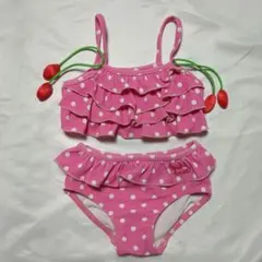 mikihouse ミキハウス ピンク 水玉 フリル 水着 ベビー 80cm