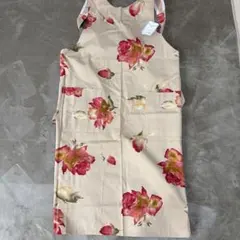 HANAE MORI エプロン 花柄 ベージュ 新品のサムネイル