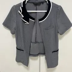PATRICK COX 半袖ブラウス サイズ7 ネイビー系 事務服のサムネイル