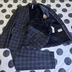 【良品】ZARA MAN チェック柄 ビジネススーツ 上EUR52 下EUR42のサムネイル