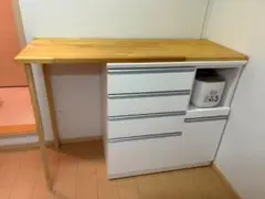 ニトリ カウンターレジューム90QH-R WH（ホワイト）
