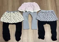 スカッツ3点セット 80〜95cm さくらんぼ 花柄