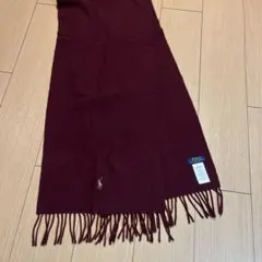 Polo Ralph Lauren マフラー ポニー刺繍 ウール ワインレッド