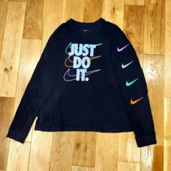希少 NIKE ナイキ【XL】グラフィックプリント 長袖Tシャツ ロンT 黒
