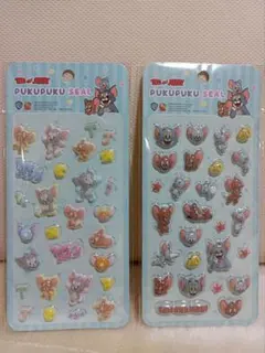 【新品】トムとジェリー　ぷくぷくシール　立体シール　2種セット