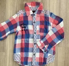 ベビードール　チェック柄シャツ130