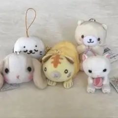 ぬいぐるみマスコット　ボールチェーン　タグ付き　計5点セット