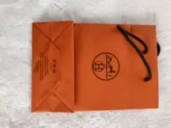 HERMES オレンジショッピングバッグ 約15cm x 22cm