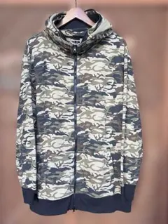 y2k full zip Parker grunge フード パーカー 迷彩 - メルカリ