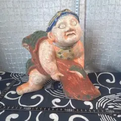 レア] 鼓を叩く河童 女性 金属製 非常に風流な作品 かっぱ カッパ 置物