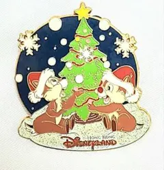 HKDL 香港ディズニー チップ デール ☆ ピン ☆ クリスマス 2005