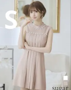 Andy キャバドレス　S ビジュー　赤　ノースリーブワンピース