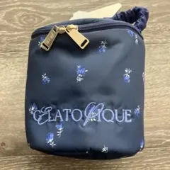 GELATO PIQUE ネイビー花柄ポーチ