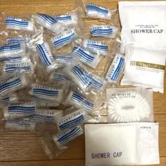ホテルアメニティ 使い捨てシャワーキャップ ×33個セット　新品　おまけ付き