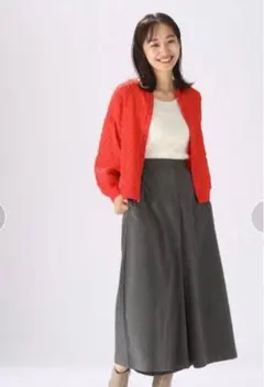 nikoand スッキリタックスカーチョパンツ　グレー