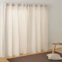 クリーム色 無印カーテン2枚組　100×200