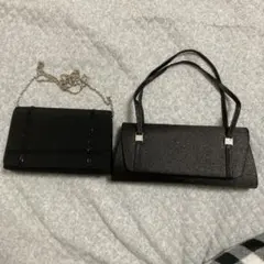[美品]ブラックパーティーバッグ 2点セット