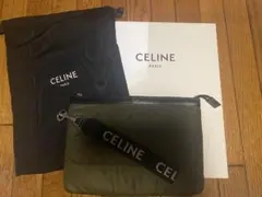 CELINE セリーヌ ロゴストラップ付き クラッチバッグ