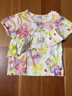 hakka baby 花柄 フリル 半袖 カットソーのサムネイル