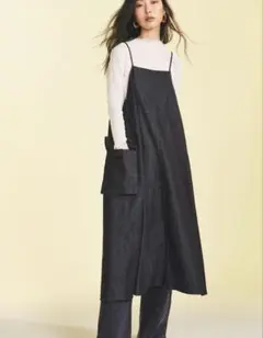 H&M キャミワンピース ブラックデニム