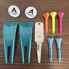 ゴルフマーカー ゴルフフォーク ゴルフティー 10点セット ゴルフ用品 新品のサムネイル