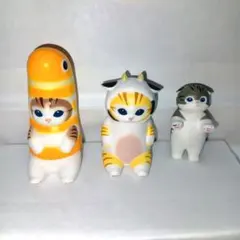 モフサンド　フィギュア　3個セット　インテリアミニフィギュア　すべり台にゃんこ