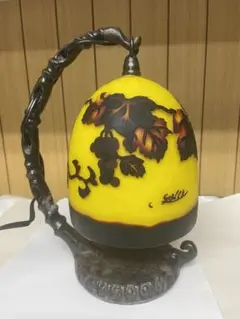 天然貝 シェルカメオ テーブルランプ ヴェスヴィオ火山 ナポリ風景