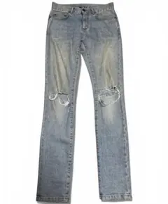 SAINT LAURENT PARIS スキニーデニム クラッシュ - メルカリ