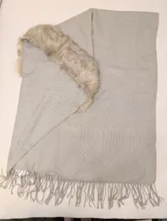 ファー付きストール