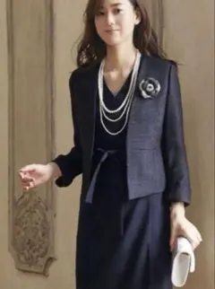 RUIRUE BOUTIQU ルイルエブティックフォーマル ネイビーＭ２点セット