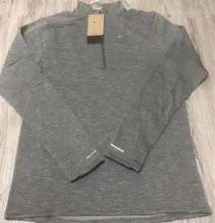 Nike メンズ S ハーフジップ ランニングトップス グレー