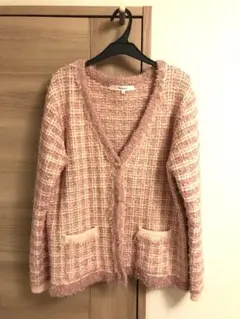 Rirandture ツイードジャケットカーディガン試着のみピンク