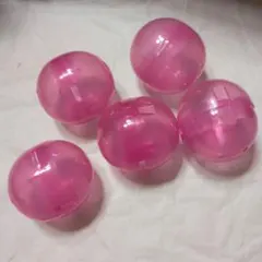 [30×5] バンダイ 大サイズ ガチャ玉 クリアカラー赤色系？ 5個セット