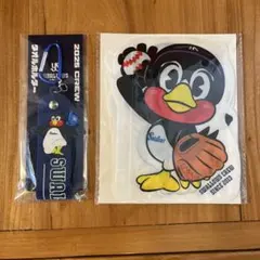 つば九郎2025 CREWユニフォーム＆タオルホルダー＆ジッパーバッグ4枚セット ヤクルトスワローズ 2025 CREW タオルホルダー つば九郎 ジッパー