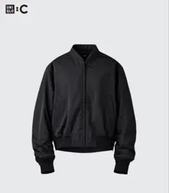 ユニクロ　ボマージャケット　ブラック　S